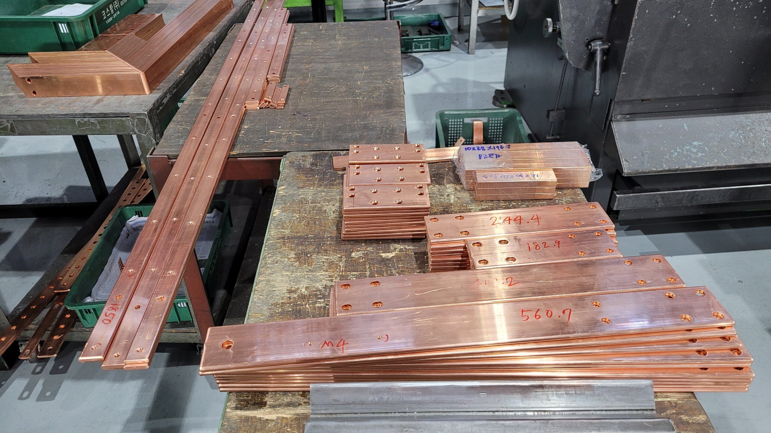 대형 케이블(12AWG~750MCM) 1홀·2홀 동관단자(Copper Tube Terminal) 스터드(M5~M14) 치수 및 탈피 길이(Strip Length) 기준